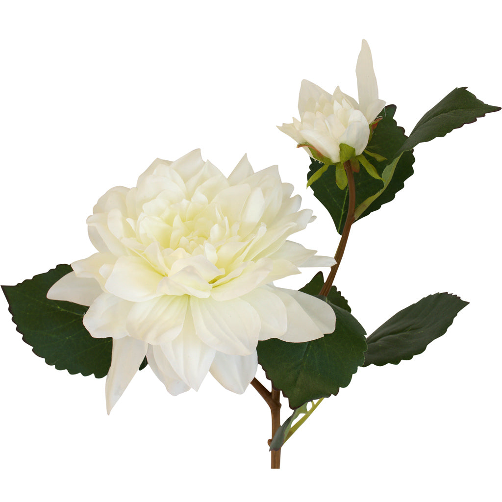 Dahlia Flower Spray - White ✰✰✰ SPECIAL ✰✰✰