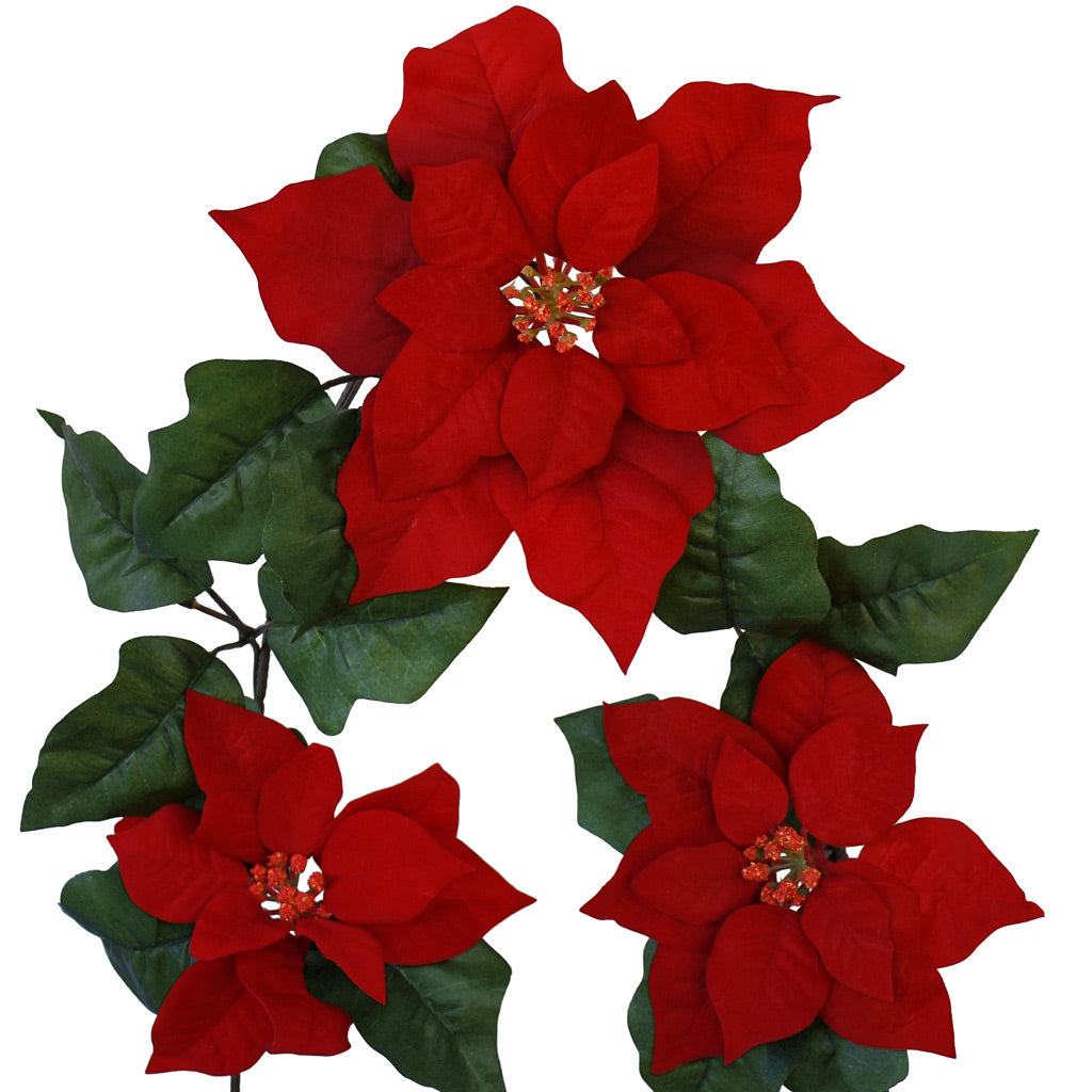 Poinsettia Garland - Red - 6ft / 183cm
