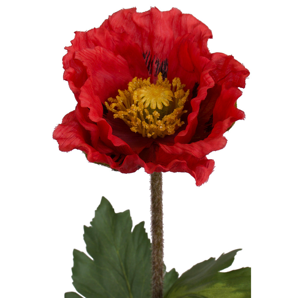 ANZAC Poppy Stem - Red