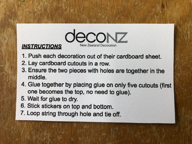 Deconz 3D Decoration Kit - New Zealand Christmas Kiwi ✰✰✰ SPECIAL ✰✰✰