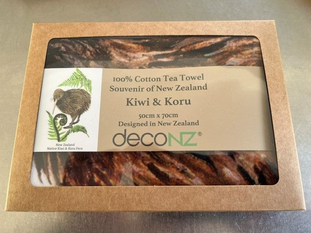 Boutique Tea Towel - Gift Boxed - New Zealand native Kiwi