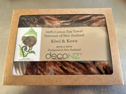 Boutique Tea Towel - Gift Boxed - New Zealand native Kiwi