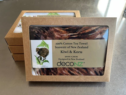 Boutique Tea Towel - Gift Boxed - New Zealand native Kiwi