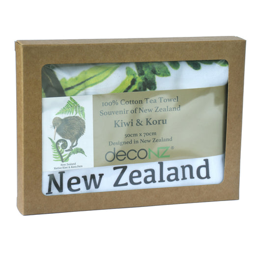Boutique Tea Towel - Gift Boxed - New Zealand native Kiwi