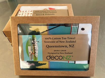 Boutique Tea Towel - Gift Boxed - Queenstown, New Zealand