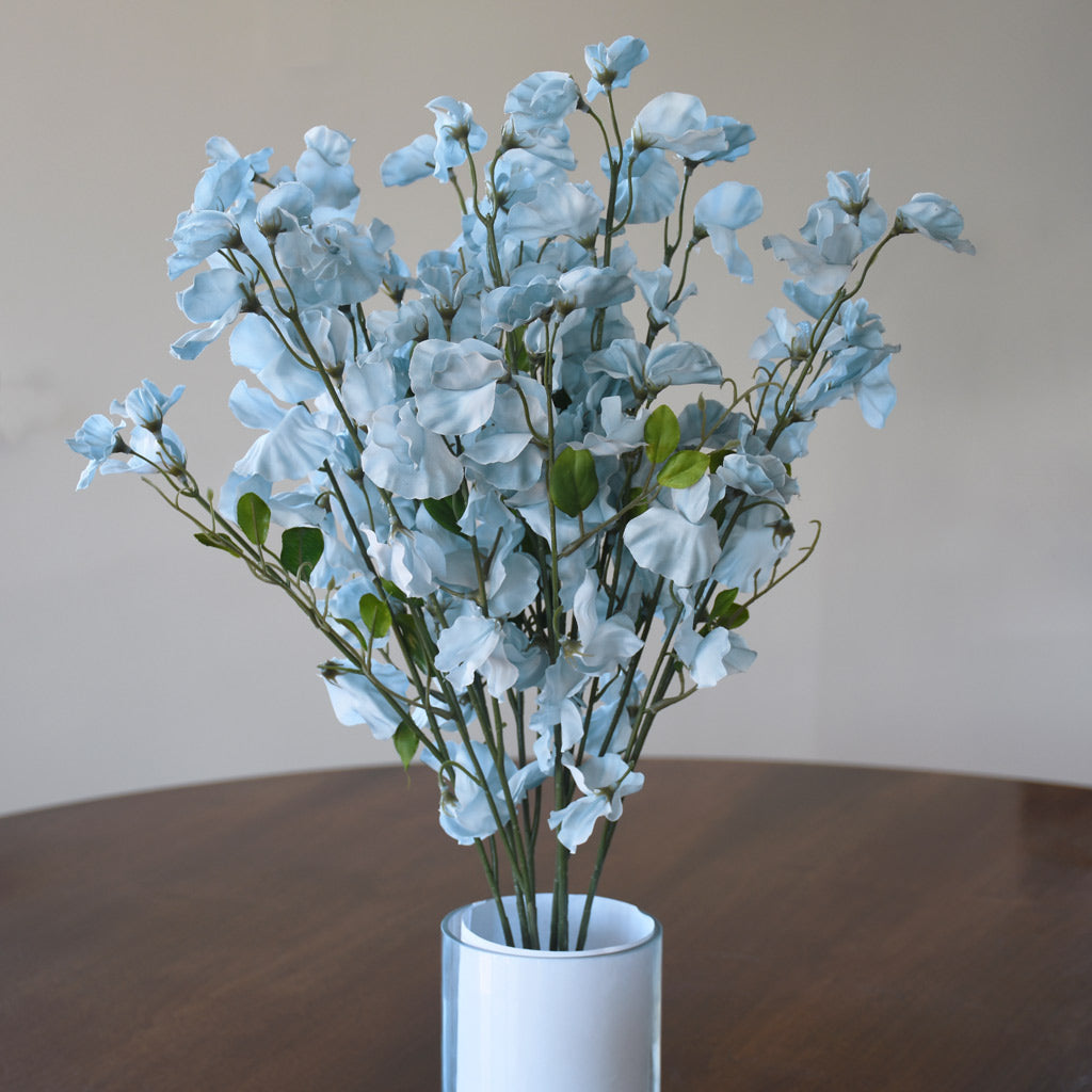 Sweet Pea Flowers - Cadet Grey
