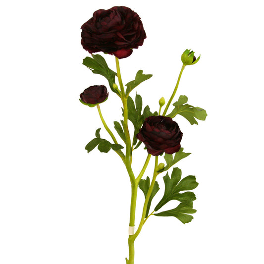 Wine artificial Buttercup flower from Ogilvies NZ