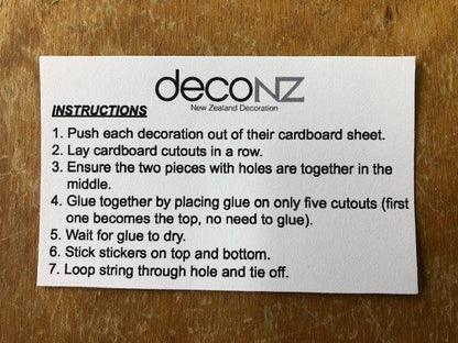 Deconz 3D Decoration Kit -  New Zealand Christmas Kiwi ✰✰✰ SPECIAL ✰✰✰