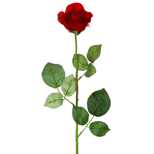Single stem red artificial rose from Ogilvies NZ